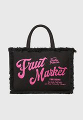 Funky Buddha Τσάντα Παραλίας Fruit Market με Κρόσια και Κέντημα FBL013-124-10