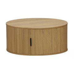 Τραπέζι σαλονιού Scandi pakoworld MDF σε φυσική απόχρωση Φ80x35.5εκ