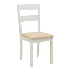 ΣΕΤ 2 TMX Καρέκλα Dallan pakoworld rubberwood λευκό 40x47.5x89εκ