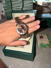 Rolex yachtmaster 37mm choco dial two tone rose gold