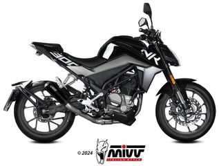ΛΥΡΗΣ MIVV X-M1 INOX NERO ΤΕΛΙΚΟ ΕΞΑΤΜΙΣΗΣ ΓΙΑ CFMOTO 300NK 2021-2024, CF.007.LC4B