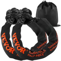 VEVOR Soft Shackle Synthetic Recovery Rope 2PCS 1,3x56 cm 20 Ton Break Strength