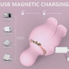 Bloom Vibrator, 18 Stimulating Modes, Silicone, USB, Pink, 10.9-thumb-6