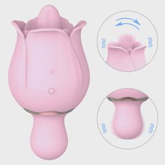 Bloom Vibrator, 18 Stimulating Modes, Silicone, USB, Pink, 10.9