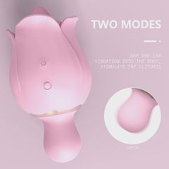 Bloom Vibrator, 18 Stimulating Modes, Silicone, USB, Pink, 10.9-thumb-5