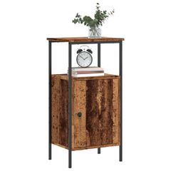 vidaXL ντουλάπι κομοδίνου Παλιό ξύλο 41x31x80 cm Κατασκευασμένο ξύλο