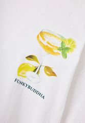 Funky Buddha Γυναικείο Βαμβακερό T-shirt με Τύπωμα στην Πλάτη FBL013-156-04-thumb-6