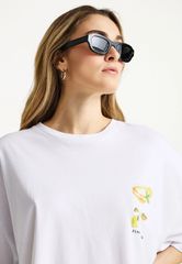 Funky Buddha Γυναικείο Βαμβακερό T-shirt με Τύπωμα στην Πλάτη FBL013-156-04-thumb-3