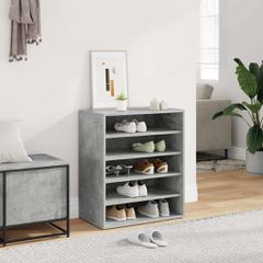vidaXL Παπουτσοθήκη Γκρι Σκυροδέματος 60 x 35 x 70 εκ. από Επεξ. Ξύλο