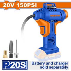 Wadfow WLN2520 Τρόμπα Αυτοκινήτου 150PSI Επαναφορτιζόμενη Li-ion 20V Χωρίς Μπαταρία & Φορτιστή