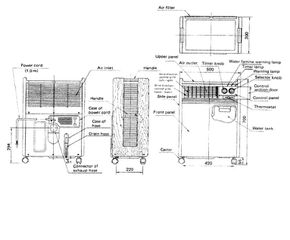 φορητο κληματιστικο toshiba 6300btu  Rac16 υδρόψυκτο