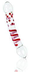 Double Red Dildo, Premium Glass, Red, Passion Labs, Glass Series