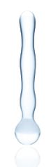 Round Tip Dildo, Premium Glass, Clear, 17 cm, Passion Labs
