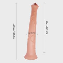 Horse Play Dildo, PVC, Natural, 42 cm-thumb-6