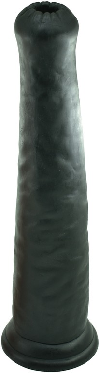 Massive Dildo with Suction Cup, PVC, Black, 32 cm, Mokko Toys