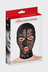 Lace Fetish Hood Black-thumb-1
