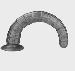 King Sized 10 Vibrating Modes, PVC, USB, Silver, 37 cm-thumb-1