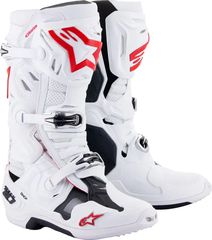 Μπότες Μηχανής Αντρικές Off Road  Tech 10 Supervented Boots Άσπρες-Κόκκινες
