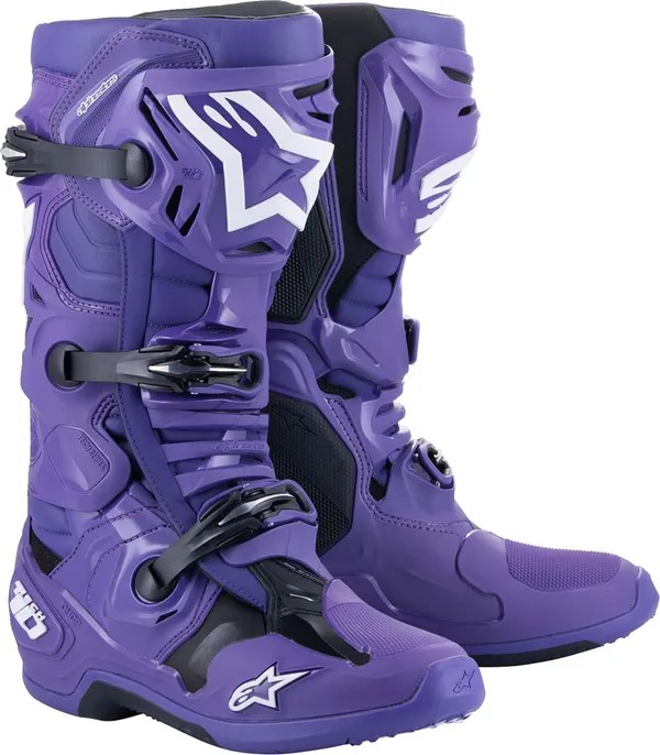 Μπότες Μηχανής Αντρικές Off Road ALPINESTARS  Tech 10 Boots Μωβ-Μαύρο