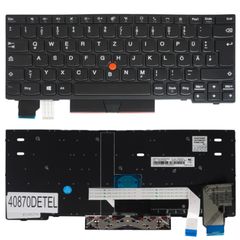Deutsche Tastatur für Laptop - German Laptop Keyboard για Lenovo ThinkPad X280 SN20P33939 PK1316P3B12 01YP228 2B-BBF20L702 DE Pointer Βlack ( Κωδ.40870DETEL )