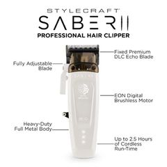 STYLECRAFT SABER CLIPPER 2.0 WHITE