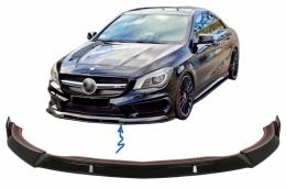 Lip spoiler Κατάλληλο για Mercedes CLA45 C117 X117 (2013-2016) γυαλιστερό Μαύρο