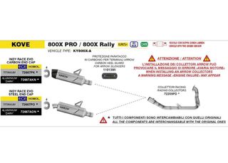 ARROW INDY RACE EVO MUFFLER TITANIUM KOVE 800X PRO / RALLY 2024 2025 72667PO-thumb-3