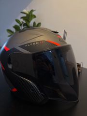 Κράνος Caberg Flyon-II Boss γκρι ματ/κόκκινο/μαύρο