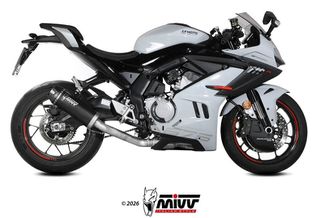 ΛΥΡΗΣ MIVV ΤΕΛΙΚΟ ΕΞΑΤΜΙΣΗΣ AK-1 BLACK STAINLESS STEEL WITH CARBON CAP ΓΙΑ CFMOTO 675SR-R 2023-2024, CF.011.KZK