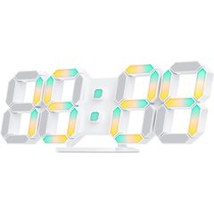 EDUP EH-LED1319 3D LED Wall Clock 9.5 - Remote Control Digital Nightlight-thumb-1