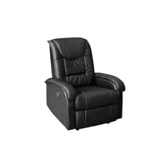 ΠΟΛΥΘΡΟΝΑ RELAX ΜΕ ΜΗΧΑΝΙΣΜΟ MASSAGE ROCCA HM0026.01 PU ΜΑΥΡΟ 88x90x80 εκ.