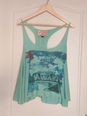 Attrattivo Surf Τιρκουάζ Racerback Top (Size M)