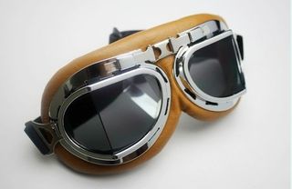 Γυαλιά μοτοσυκλέτας ρετρό vintage Rally Retro Goggles Occhiali Viglioso RT762 gray