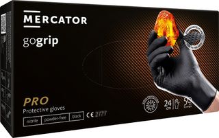 Amio Amio - ΓΑΝΤΙΑ ΝΙΤΡΙΛΙΟΥ MERCATOR GOGRIP ΣΕ ΜΑΥΡΟ ΧΡΩΜΑ SMALL (S) - 50 ΤΕΜ. (MER20310/AM)