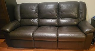3 θέσιος & 2 θέσιος Morgan recliner καφέ καναπές τιμή 180 ευρώ