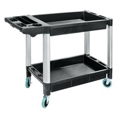 Lampa ΤΡΟΛΕΙ ΕΡΓΑΛΕΙΩΝ (TROLLEY) 2 ΕΠΙΠΕΔΩΝ ΜΕ 4 ΡΟΔΕΣ ΠΛΑΣΤΙΚΟ(PP)/ ΑΛΟΥΜΙΝΙΟ ΓΙΑ ΑΠΟΘΗΚΕΥΣΗ ΚΑΙ ΜΕΤΑΦΟΡΑ