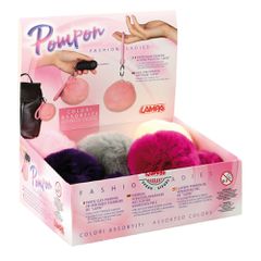 Lampa ΣΤΑΝΤ ΜΠΡΕΛΟΚ ΚΛΕΙΔΙΩΝ LAPIN POMPON ΔΙΑΦΟΡΑ ΧΡΩΜΑΤΑ ΓΟΥΝΙΝΟ ΧΝΟΥΔΩΤΟ DISPLAY LAMPA - 12 ΤΕΜ.