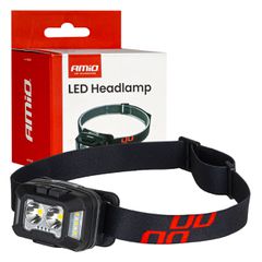 Amio Amio - Φακός Κεφαλής Εργασίας τύπου 2xXPG+10SMD LED χωρητικότητα μπαταρίας 1800mAh - 1 τεμ. (04668/AM)