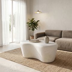 Τραπέζι σαλονιού Fedris pakoworld mdf λευκό 80x70x34εκ