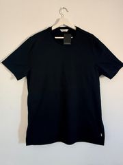 T-shirt Μπλούζα με κλειστή στρογγυλή λαιμόκοψη από 100% βαμβάκι Μαύρο Μέγεθος Large