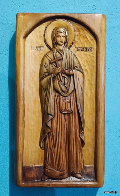 Ξυλόγλυπτη χειροποίητη εικόνα