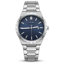 Ανδρικό ρολόϊ με μπλε καντράν σετ δώρου