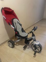 Παιδικό Τρίκυκλο Ποδήλατο με χειρολαβή γονέα και σκίαστρο για προστασία από τον ήλιο.