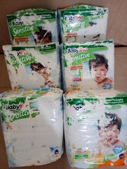 6 συσκευασίες Πάνες Babylino Sensitive no 5+