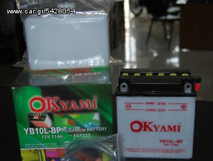 ΛΥΡΗΣ OKYAMI YB10L-B, 12V, 11Ah, ΑΡΙΣ(-), ΑΝΟΙΚΤΟΥ ΤΥΠΟΥ, OKE07091