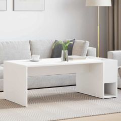 vidaXL Τραπεζάκι σαλονιού Λευκό 101,5 x 50 x 37 εκ. Επεξεργασμένο ξύλο