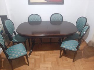 Σετ Κλασική Τραπεζαρία (6 καρέκλες) & Μεγάλος Μπουφές – Άριστη Κατάσταση