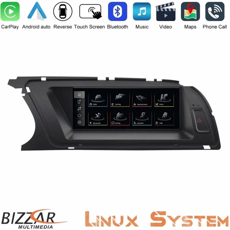 Bizzar Audi A4 (B8.5) 2013-2015 Linux Apple CarPlay | Android Auto screen 8.8" HD