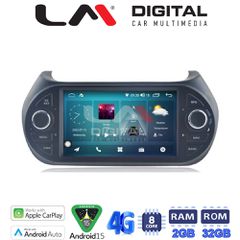 LM Digital - LM R8195 GPS Οθόνη OEM Multimedia Αυτοκινήτου για Fiat Fiorino, Citroen Piper (CarPlay/AndroidAuto/BT/GPS/WIFI/GPRS)