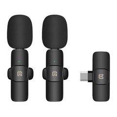 Puluz Ασύρματο Μικρόφωνο Lavalier PU3151B Type-C, 2τμχ (Μαύρο)